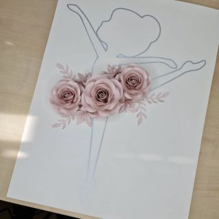 3D květinové obrazy s baletkou 🌸 Vyrobeno na zakázku, na přání zákaznice. Ladily jsme, ladily, a takhle to dopadlo. Jedna...